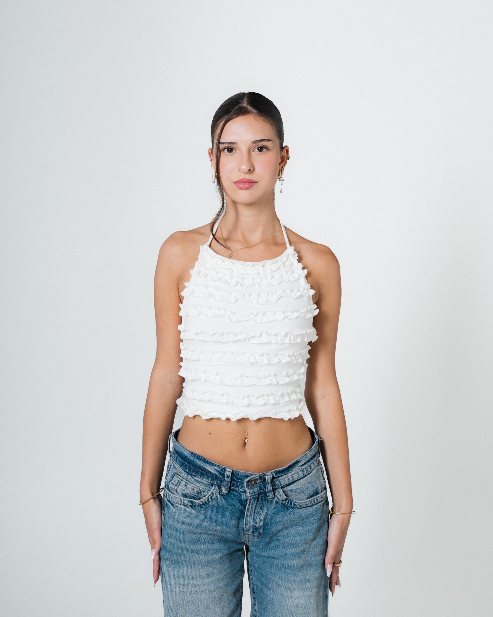FRILLS WHITE TOP